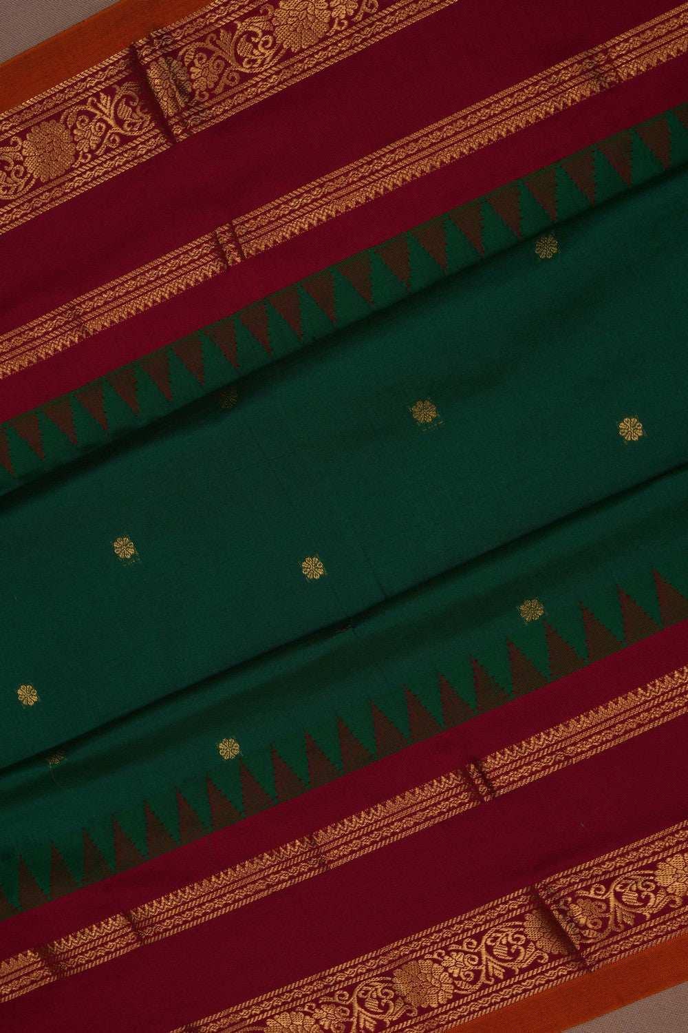 Narayanpet Pure Silk Green Saree