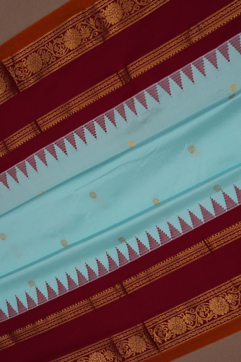 Narayanpet Pure Silk Sea Blue Saree