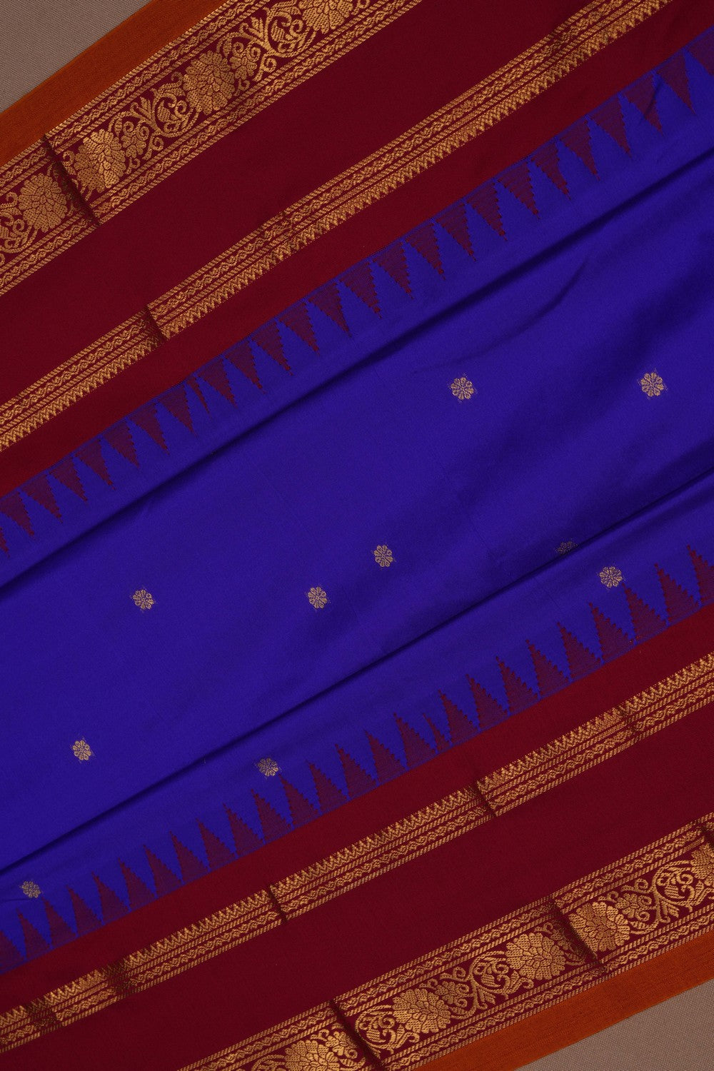 Image of Narayanpet Pure Silk Purple Saree