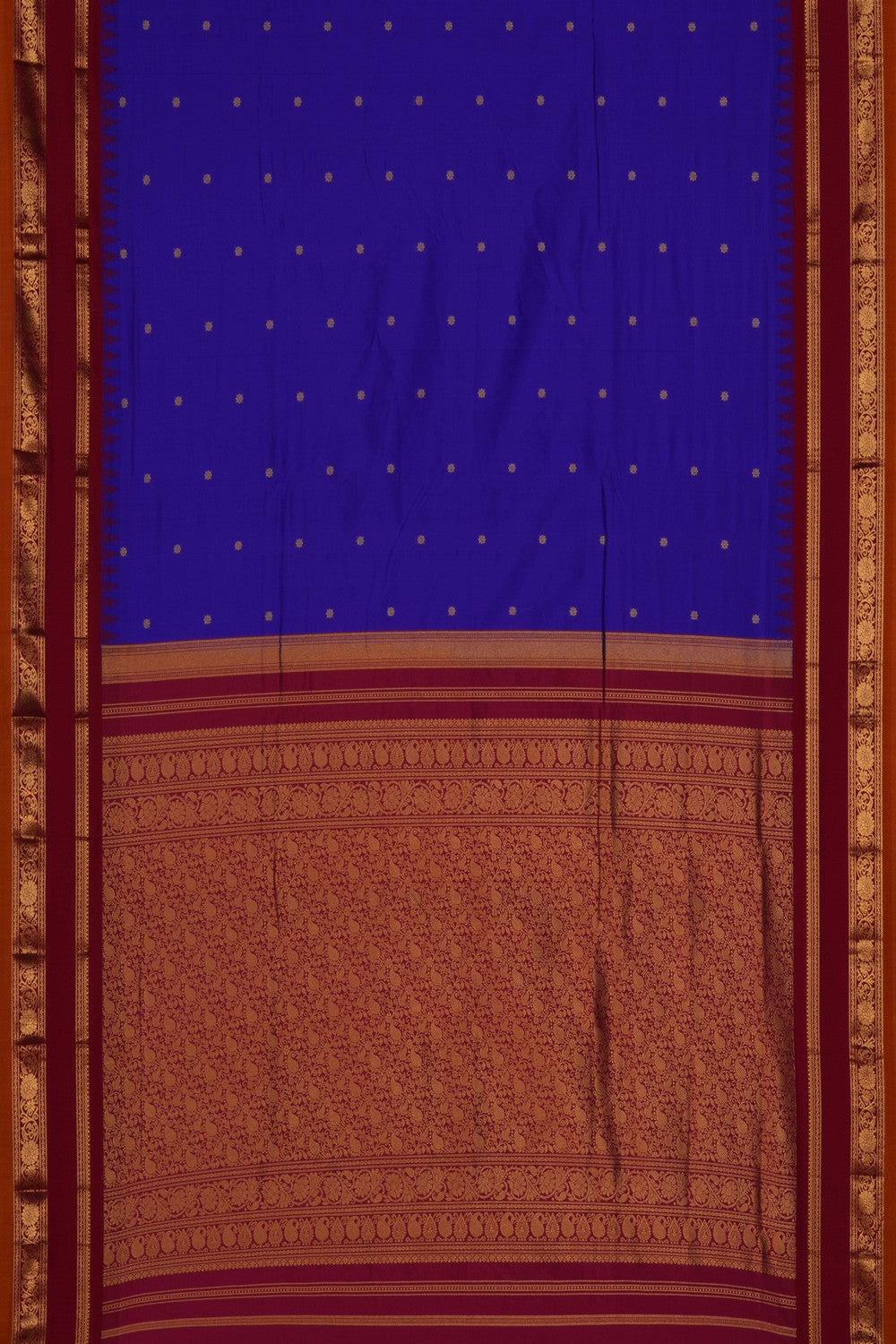 Image of Narayanpet Pure Silk Purple Saree