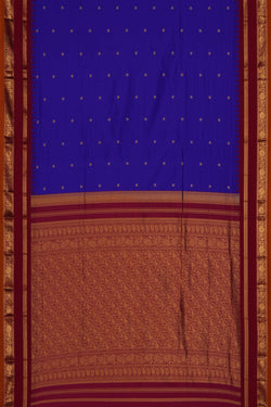 Image of Narayanpet Pure Silk Purple Saree