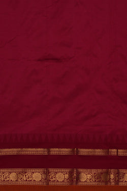 Image of Narayanpet Pure Silk Purple Saree