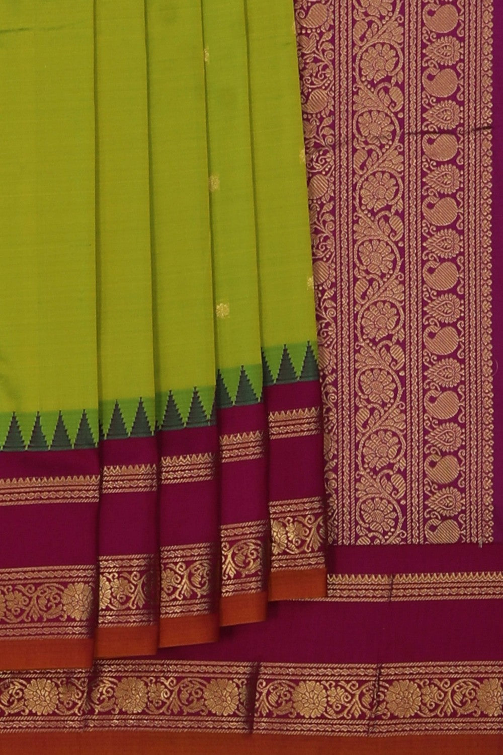 Narayanpet Pure Silk Green Saree