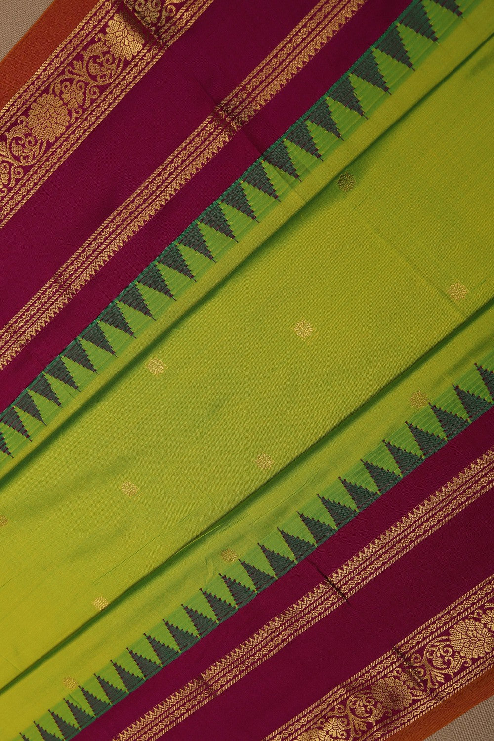 Narayanpet Pure Silk Green Saree