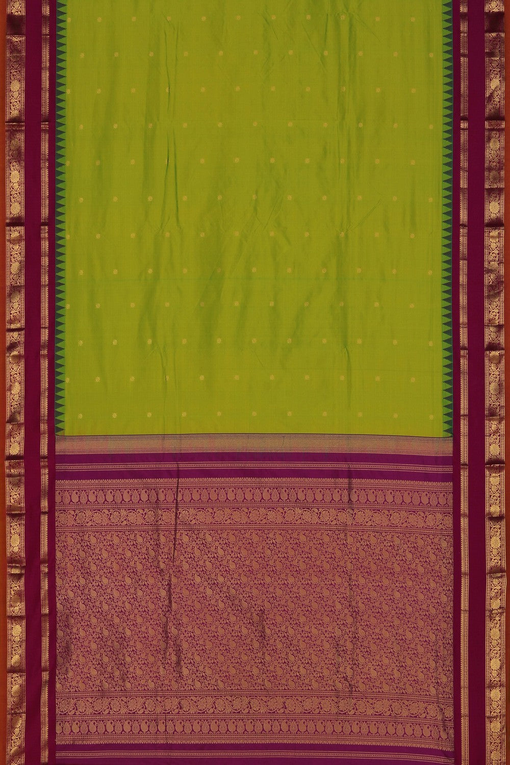 Narayanpet Pure Silk Green Saree