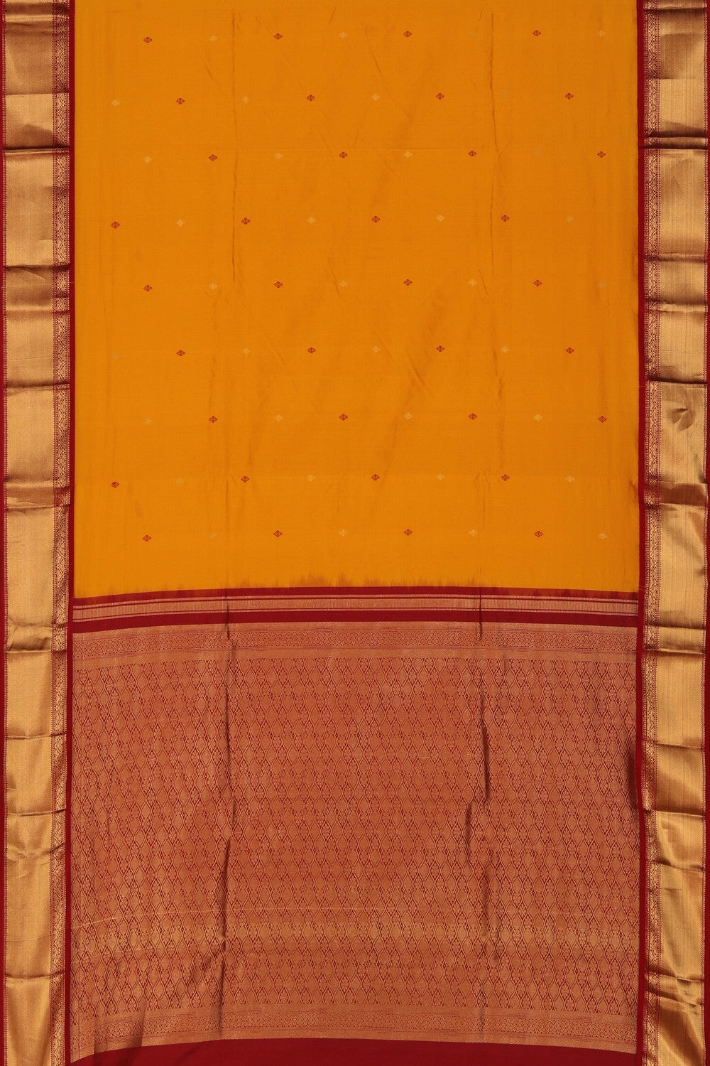 Narayanpet Pure Silk Mustard Saree