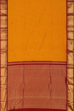 Image of Narayanpet Pure Silk Mustard Saree
