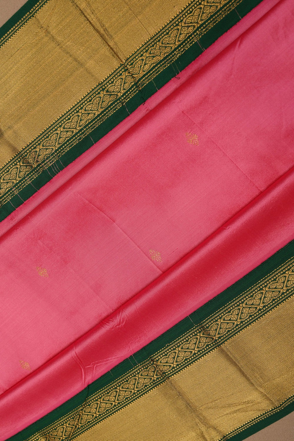 Image of Narayanpet Pure Silk Pink Saree