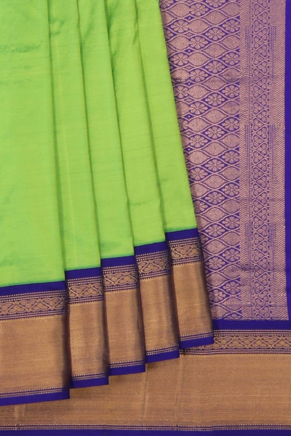 Image of Narayanpet Pure Silk Green Saree