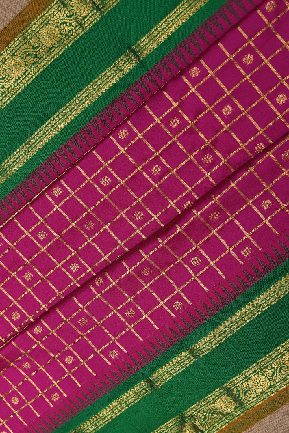 Image of Narayanpet Pure Silk Purple Saree