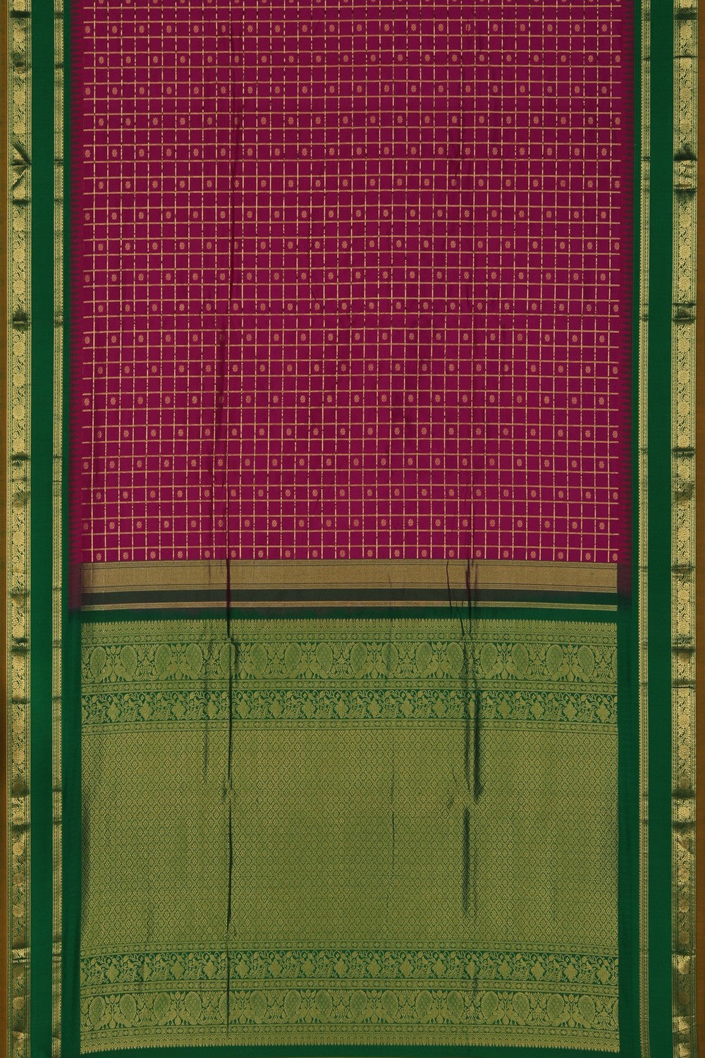 Image of Narayanpet Pure Silk Purple Saree