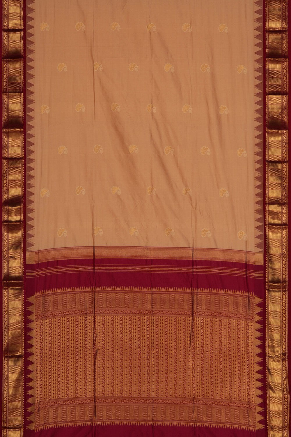 Narayanpet Pure Silk Beige Saree