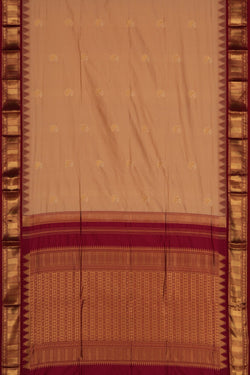 Image of Narayanpet Pure Silk Beige Saree