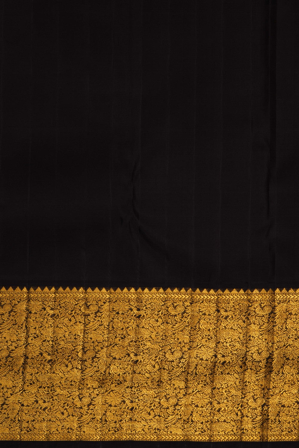 Image of Kanchipuram Silk Brocade Mustard Saree