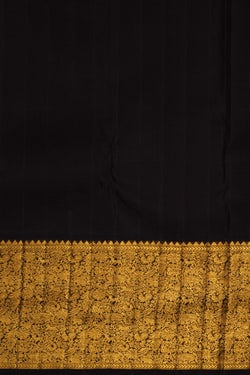 Image of Kanchipuram Silk Brocade Mustard Saree