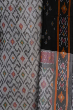 Image of Pochampally Ikat Unstitched Suit With Dupatta (3 Pcs Set)
