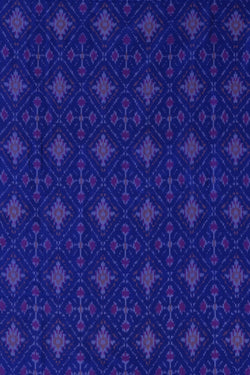 Image of Pochampally Ikat Unstitched Suit With Dupatta (3 Pcs Set)