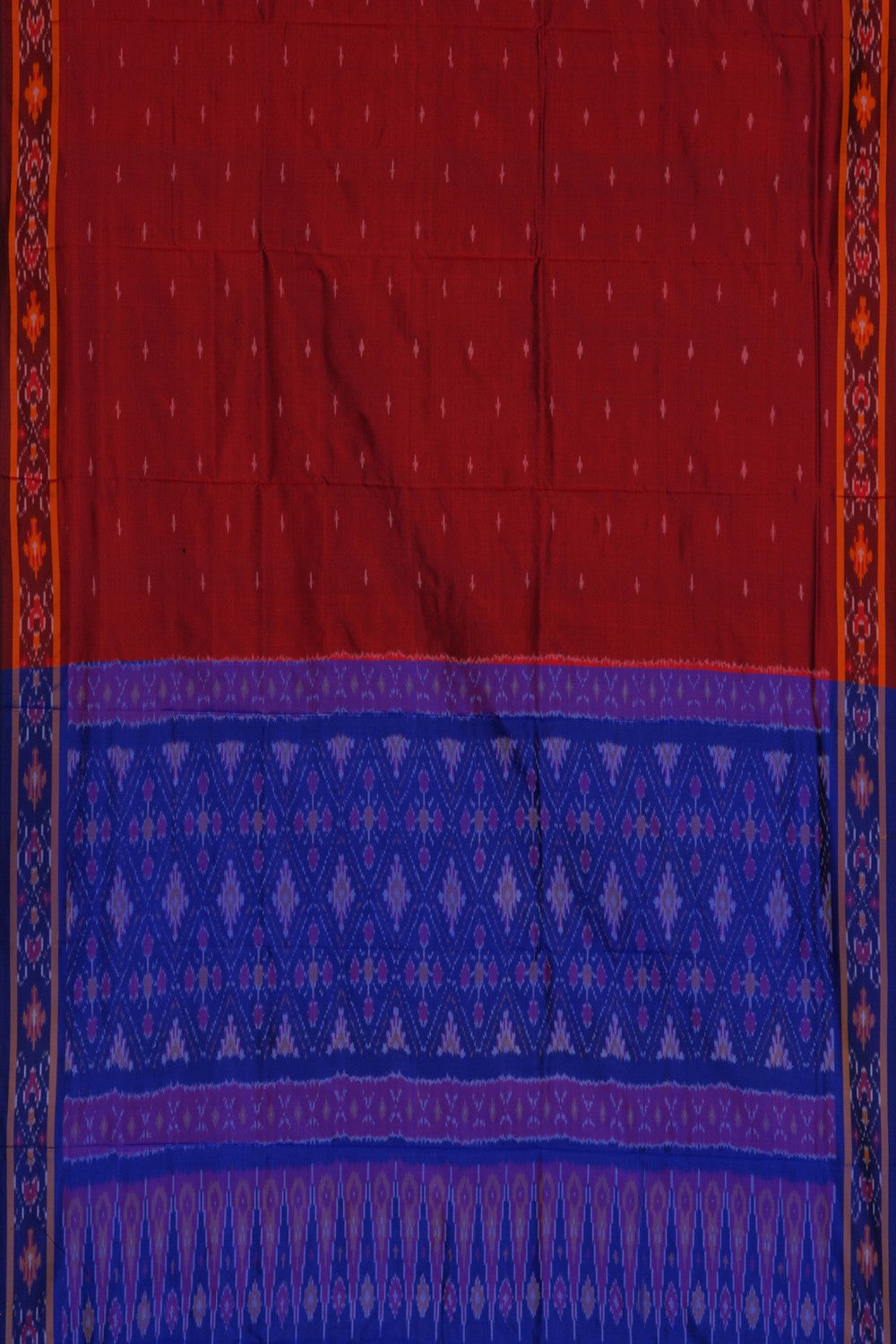 Image of Pochampally Ikat Unstitched Suit With Dupatta (3 Pcs Set)