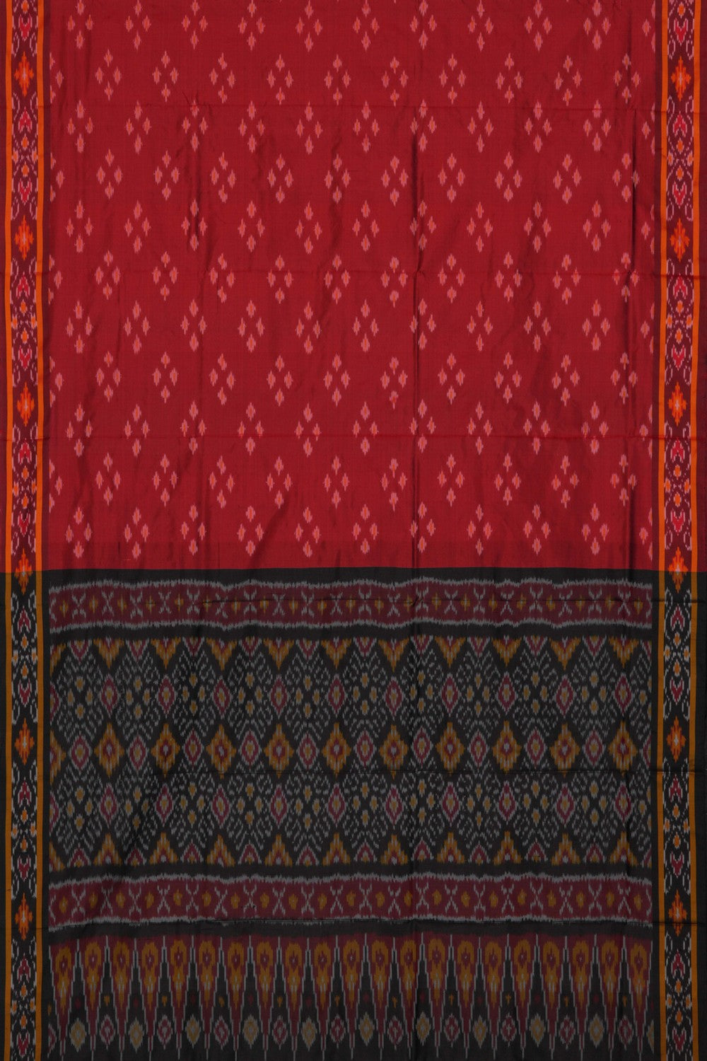 Image of Pochampally Ikat Unstitched Suit With Dupatta (3 Pcs Set)