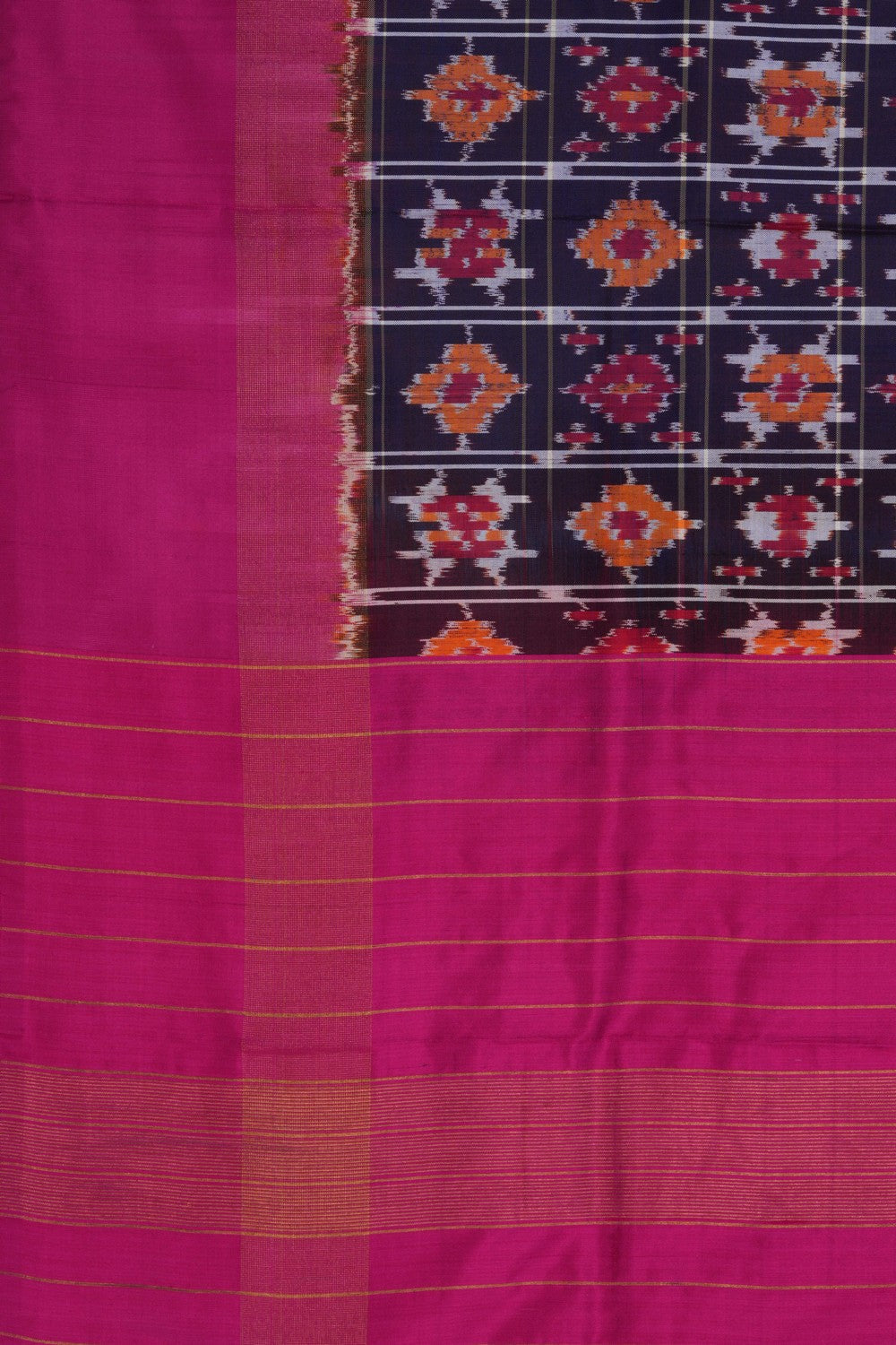 Image of Pochampally Ikat Silk Purple Dupatta
