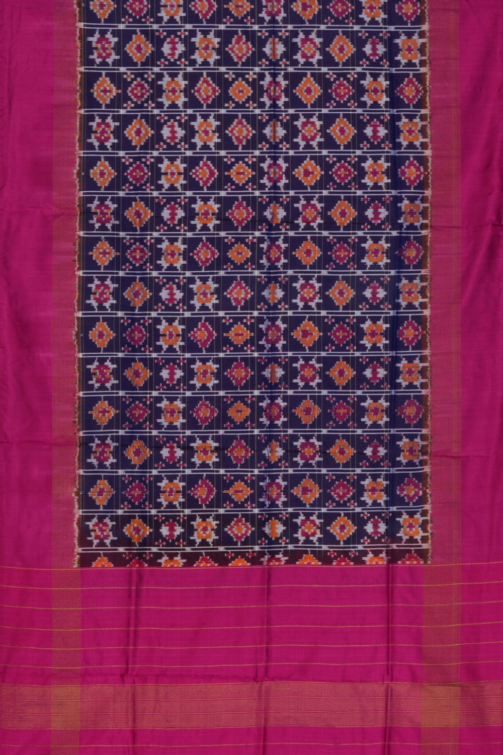 Image of Pochampally Ikat Silk Purple Dupatta