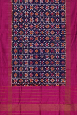 Image of Pochampally Ikat Silk Purple Dupatta