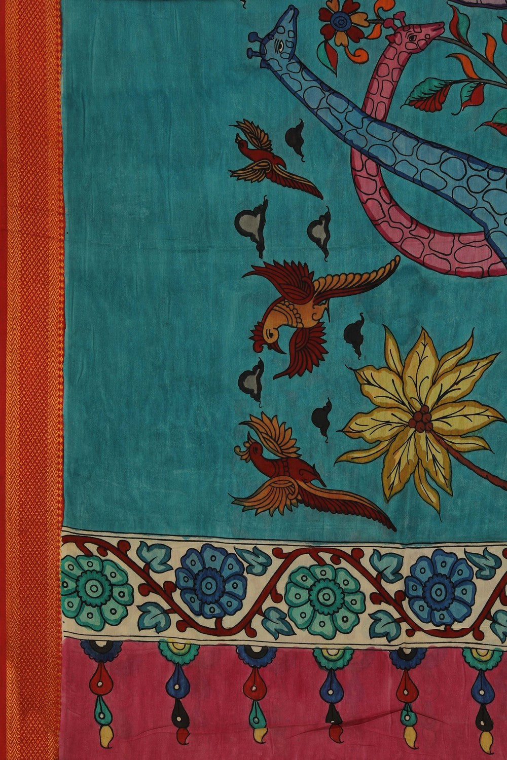 Kalamkari Hand-Painted Dupatta