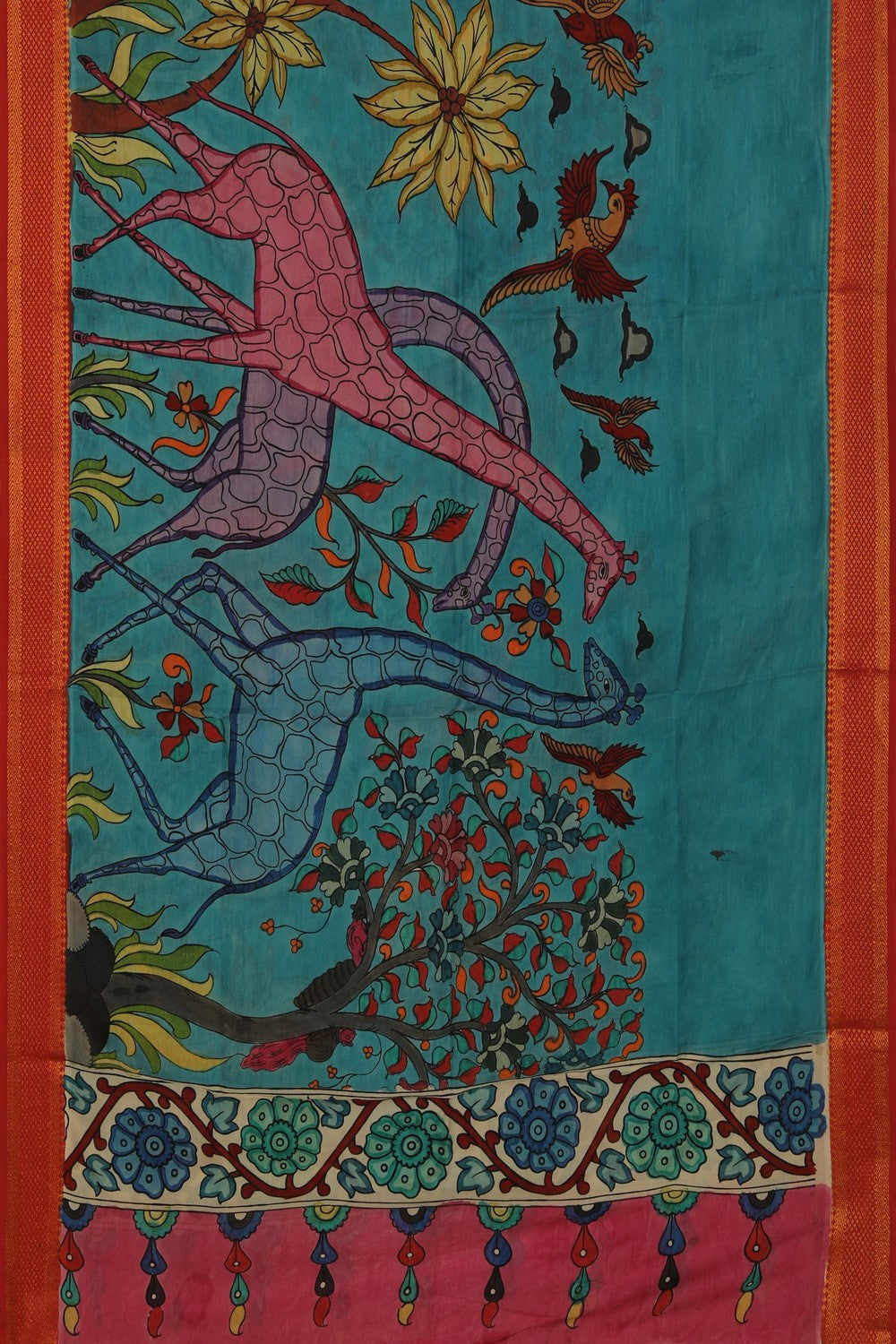 Kalamkari Hand-Painted Dupatta