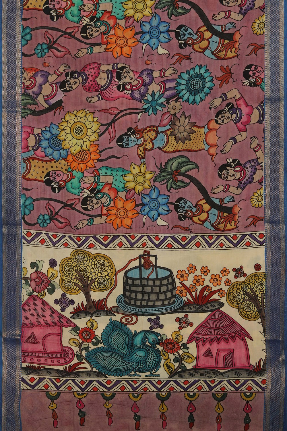 Kalamkari Hand-Painted Dupatta