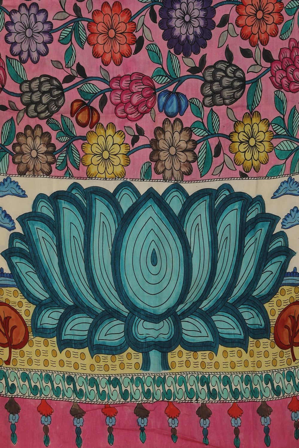 Image of Kalamkari Hand-Painted Dupatta