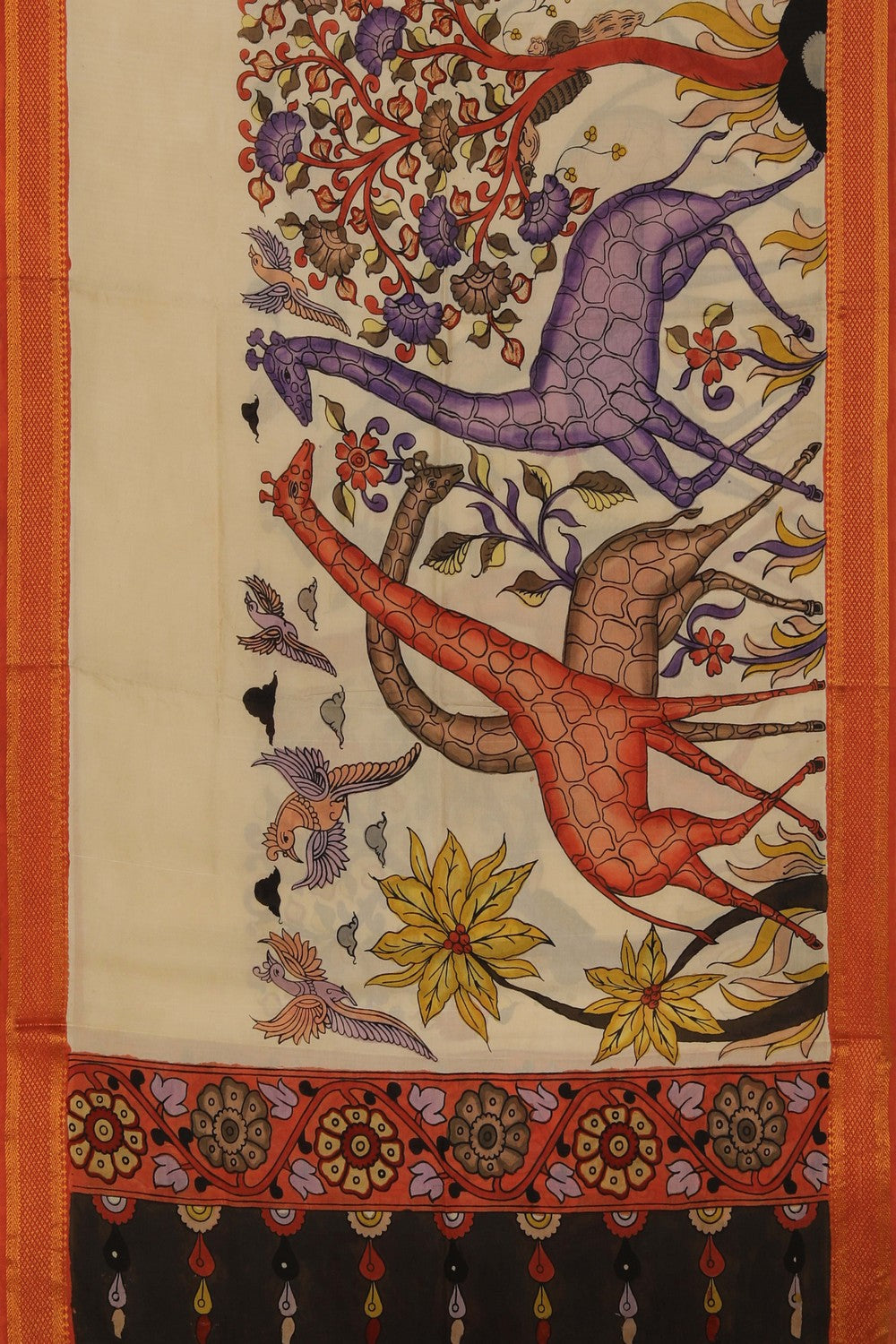 Kalamkari Hand-Painted Dupatta