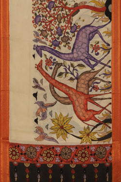Image of Kalamkari Hand-Painted Dupatta