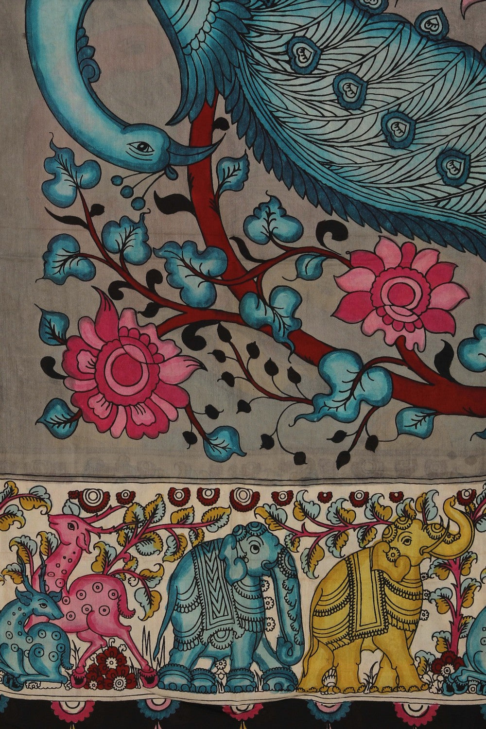 Image of Kalamkari Hand-Painted Dupatta