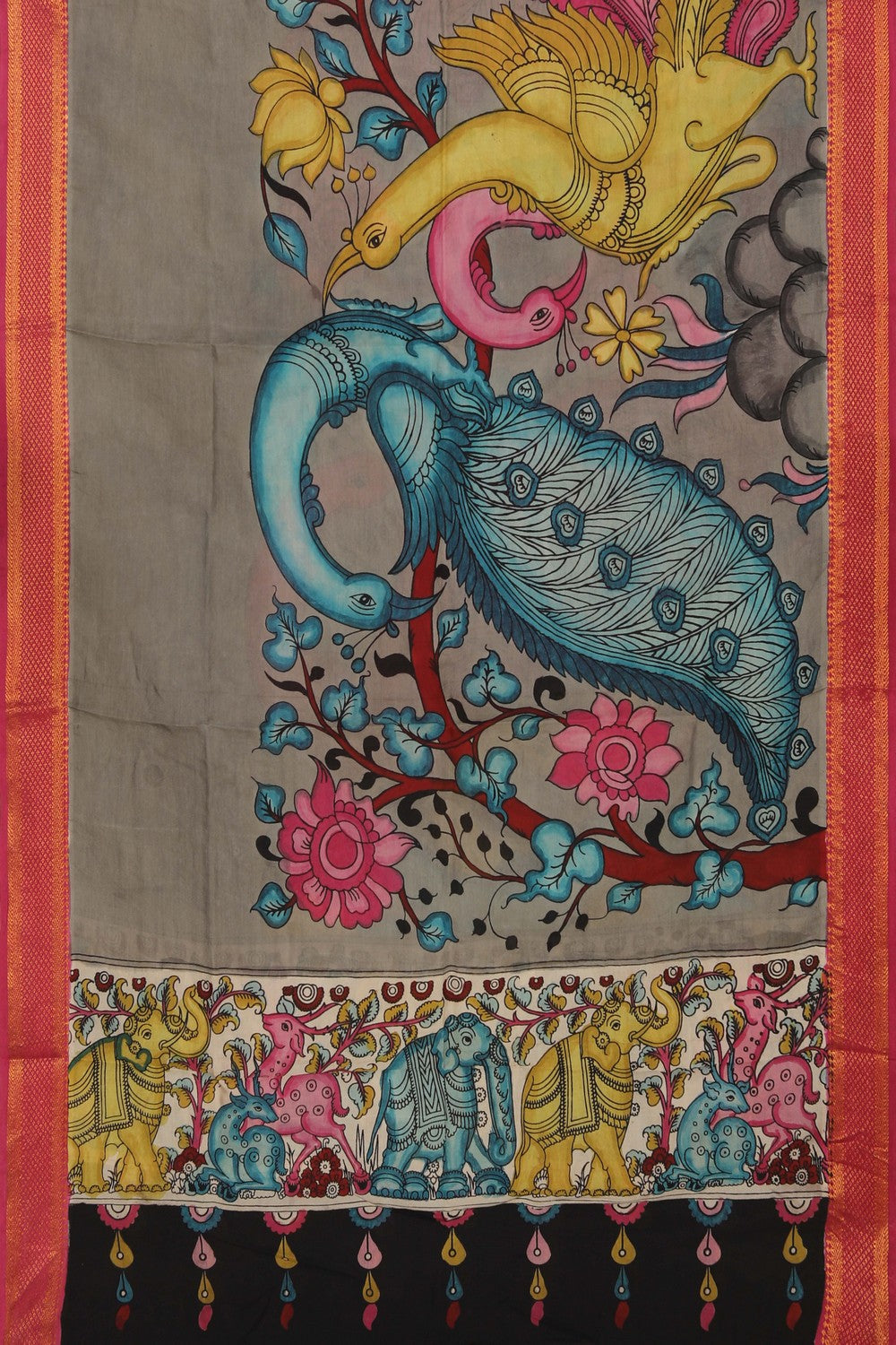 Image of Kalamkari Hand-Painted Dupatta