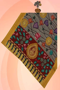 Image of Kalamkari Hand-Painted Dupatta