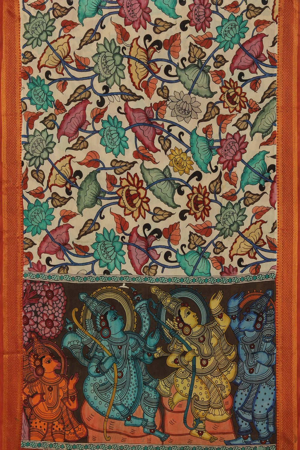 Kalamkari Hand-Painted Dupatta