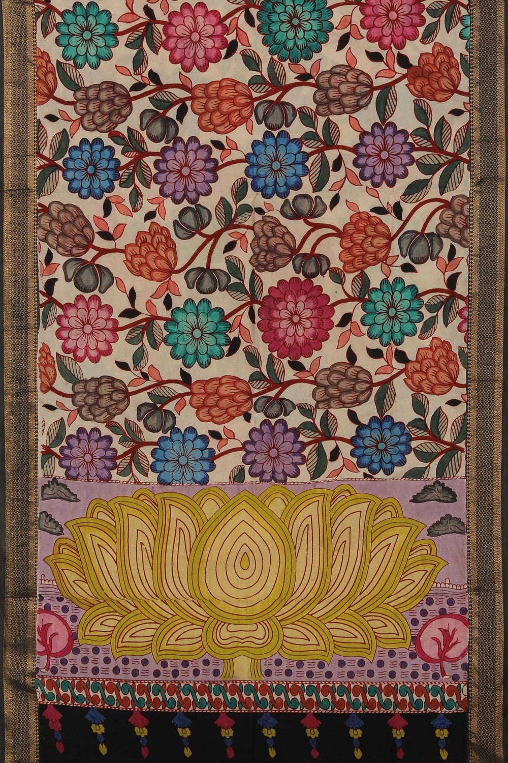 Image of Kalamkari Hand-Painted Dupatta