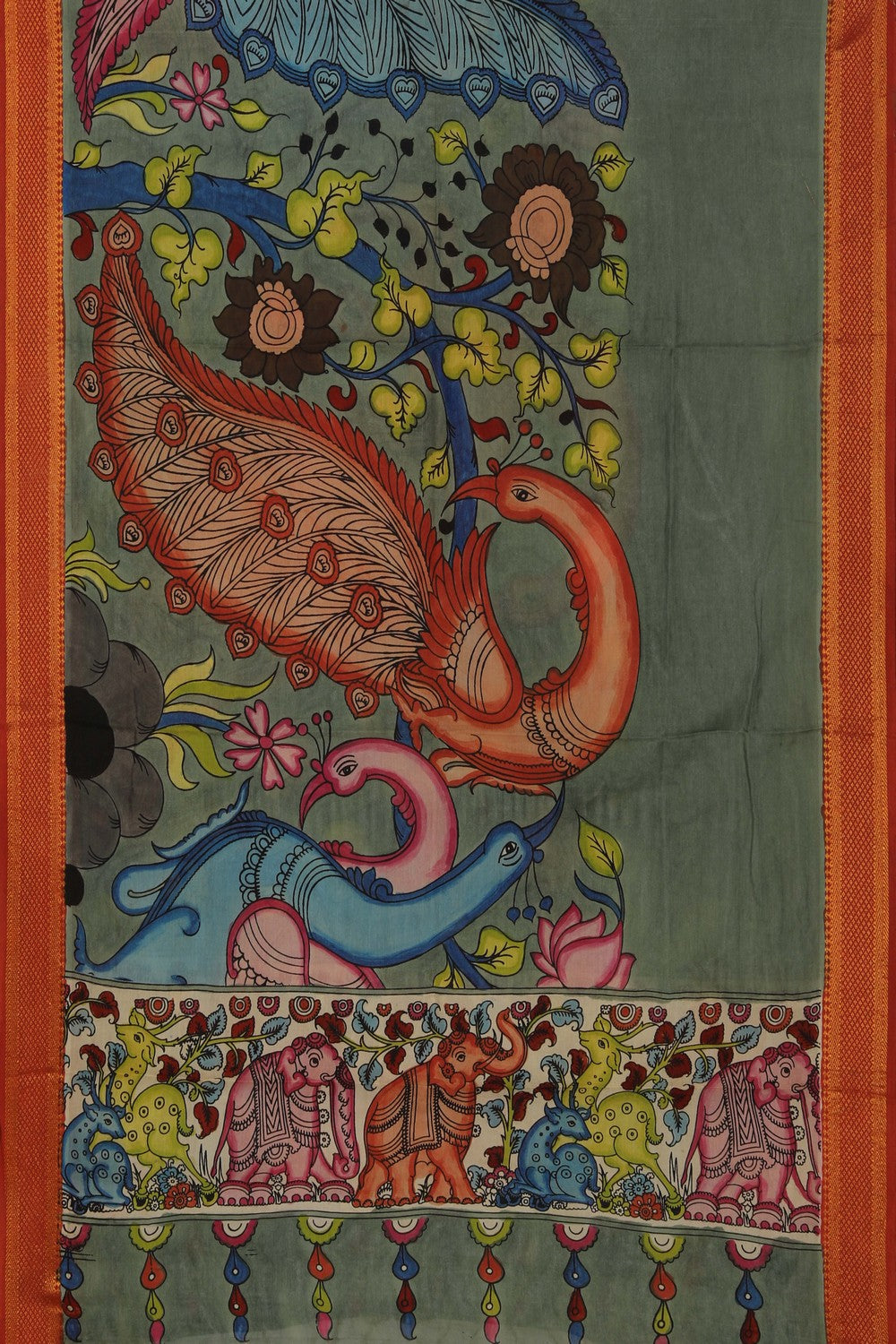 Kalamkari Hand-Painted Dupatta