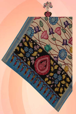 Image of Kalamkari Hand-Painted Dupatta