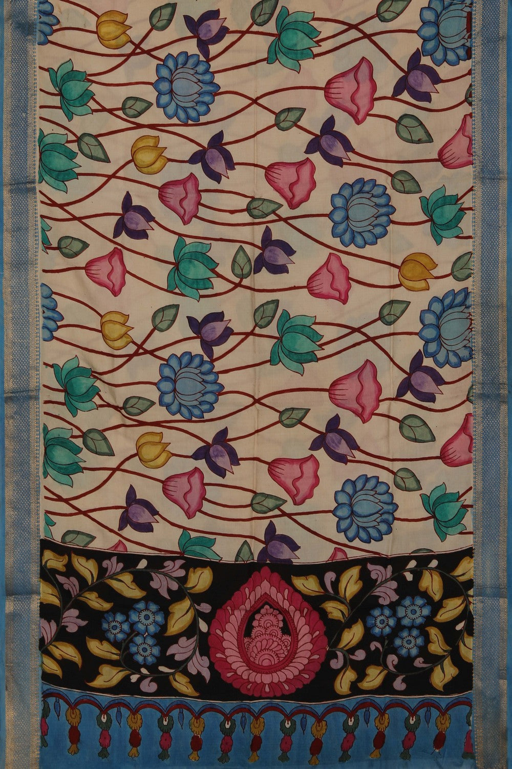 Kalamkari Hand-Painted Dupatta