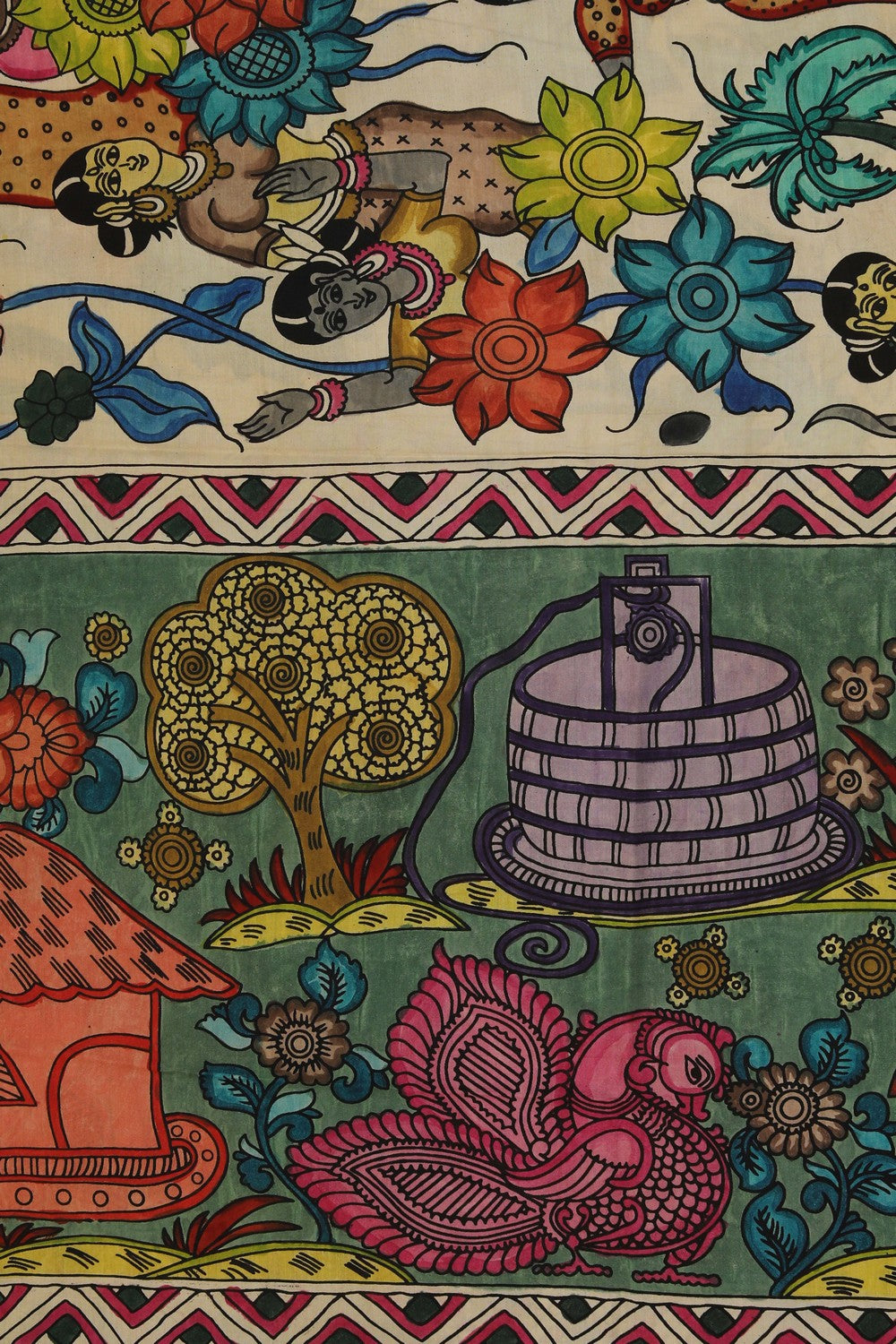 Image of Kalamkari Hand-Painted Dupatta