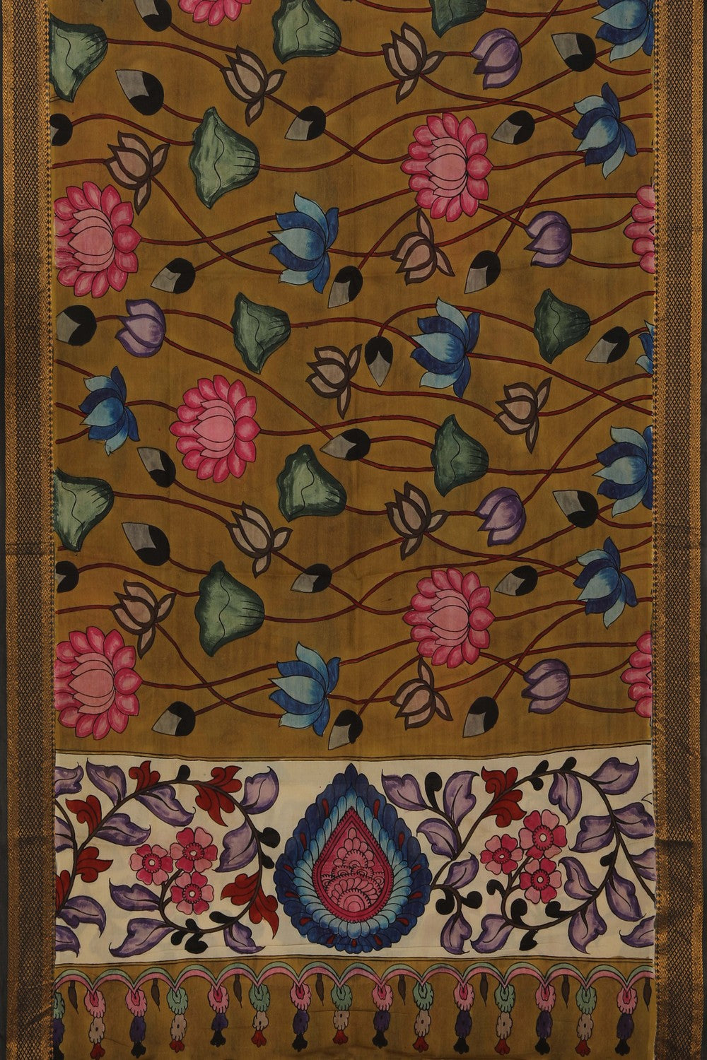 Image of Kalamkari Hand-Painted Dupatta