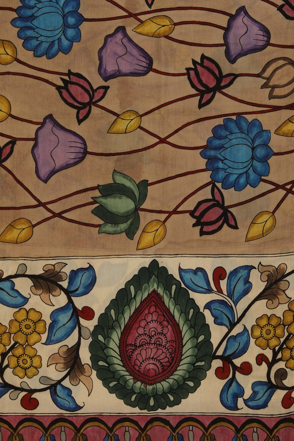 Kalamkari Hand-Painted Dupatta