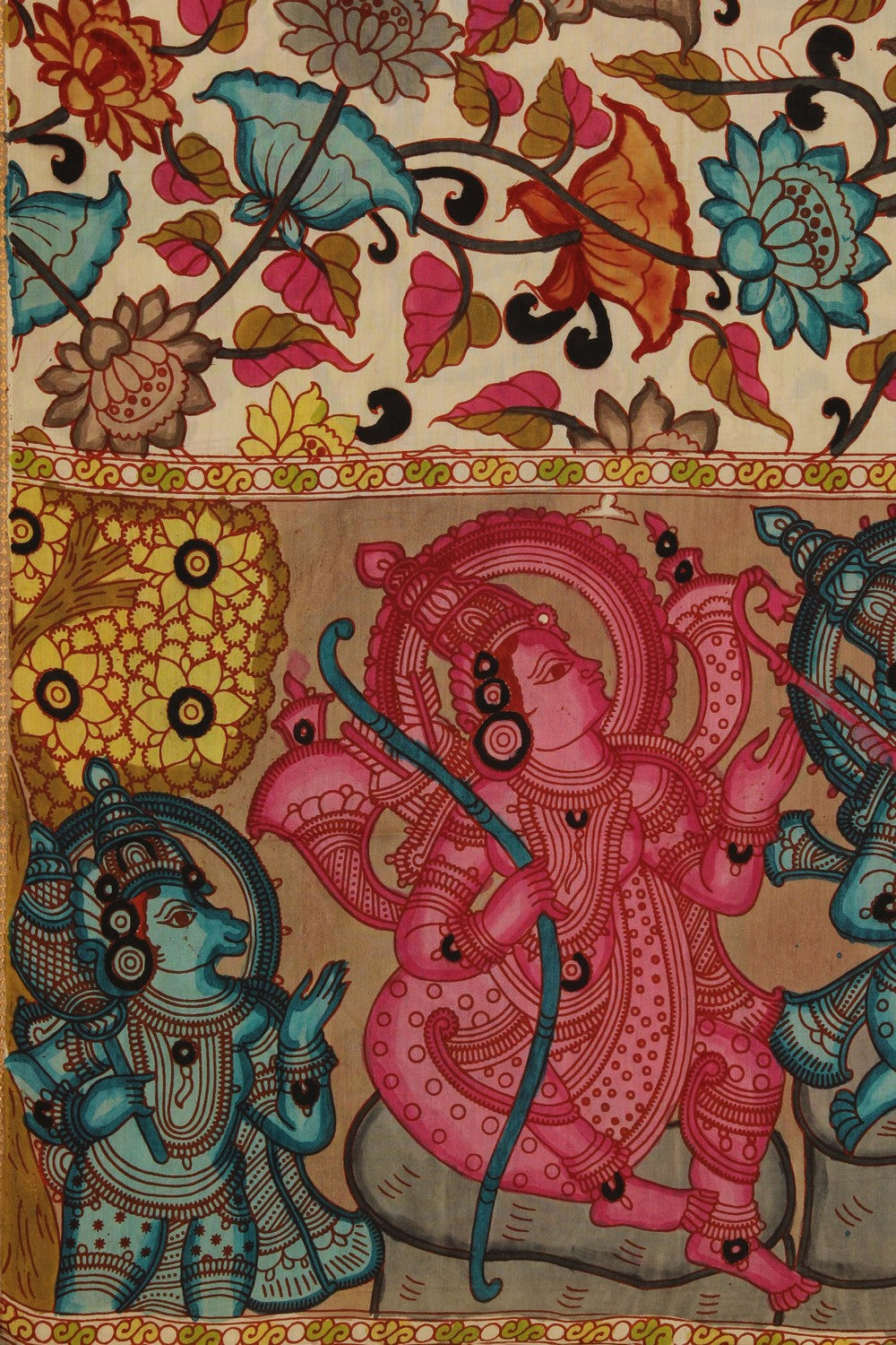 Kalamkari Hand-Painted Dupatta