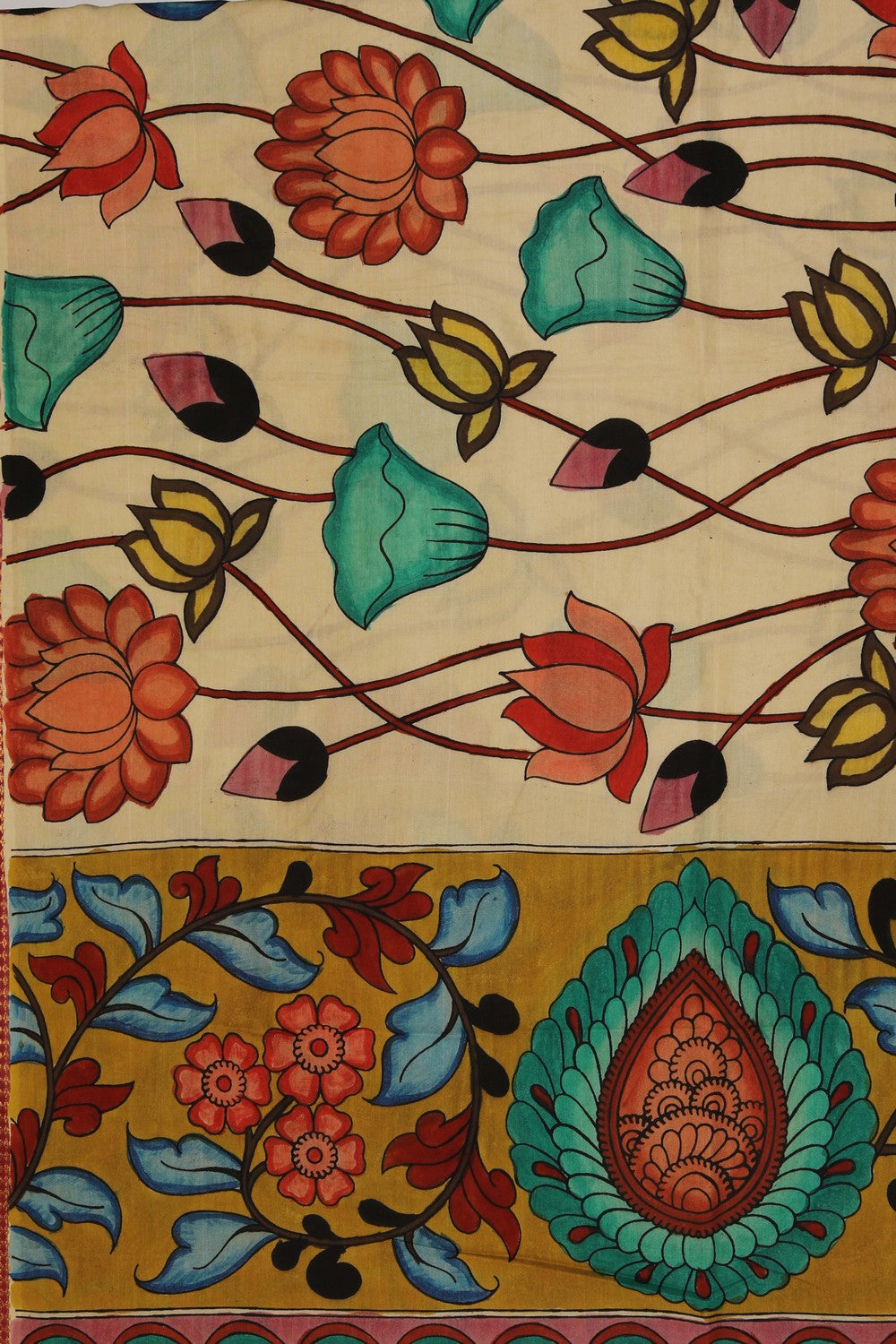 Image of Kalamkari Hand-Painted Dupatta