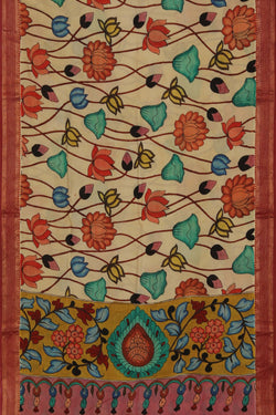 Image of Kalamkari Hand-Painted Dupatta