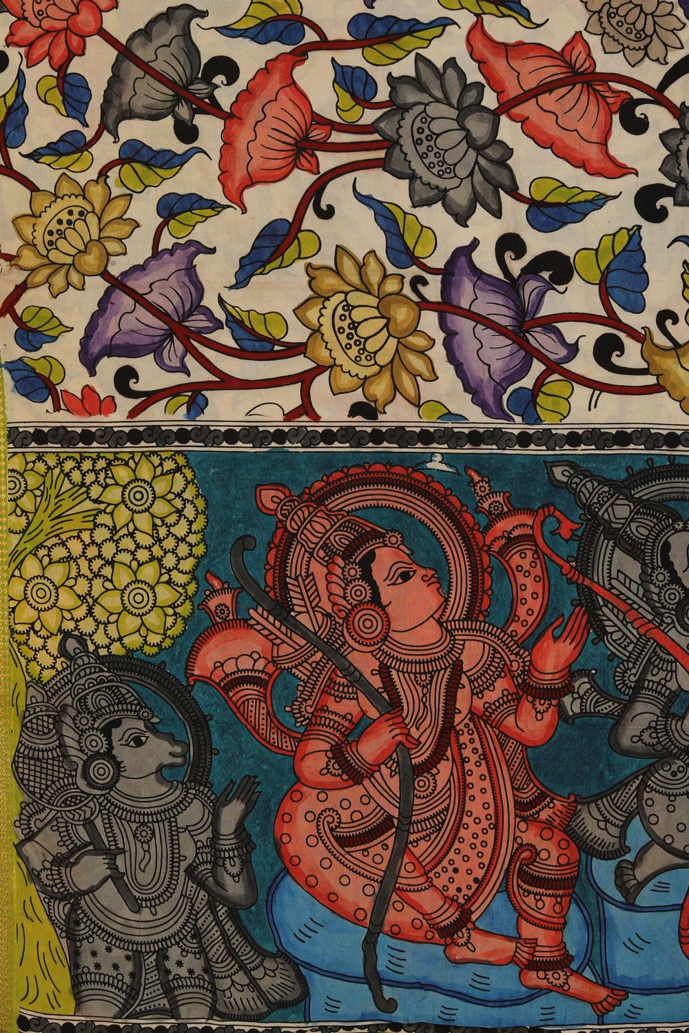 Kalamkari Hand-Painted Dupatta