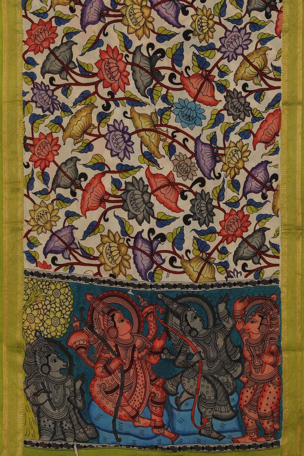Kalamkari Hand-Painted Dupatta