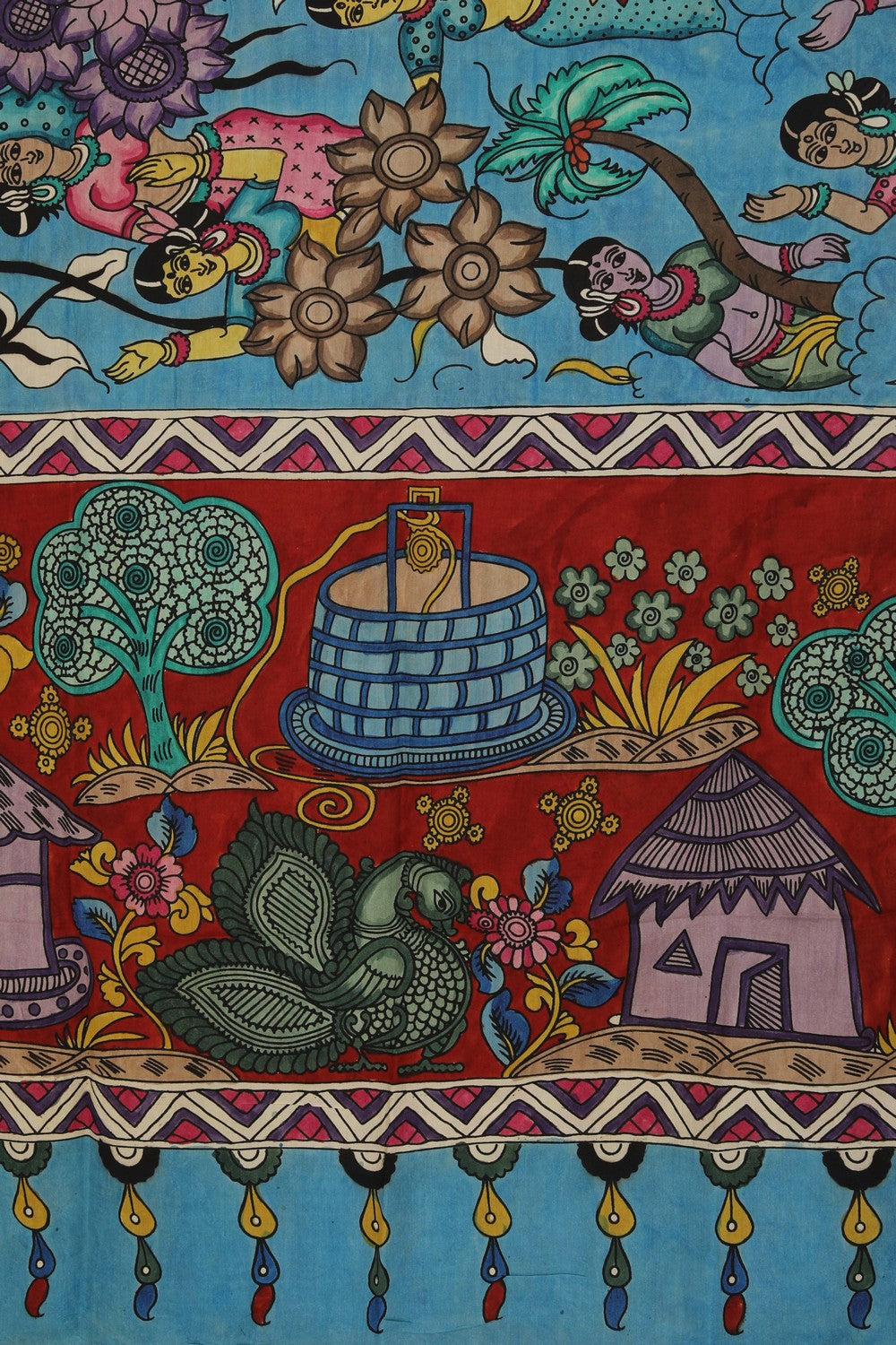 Image of Kalamkari Hand-Painted Dupatta
