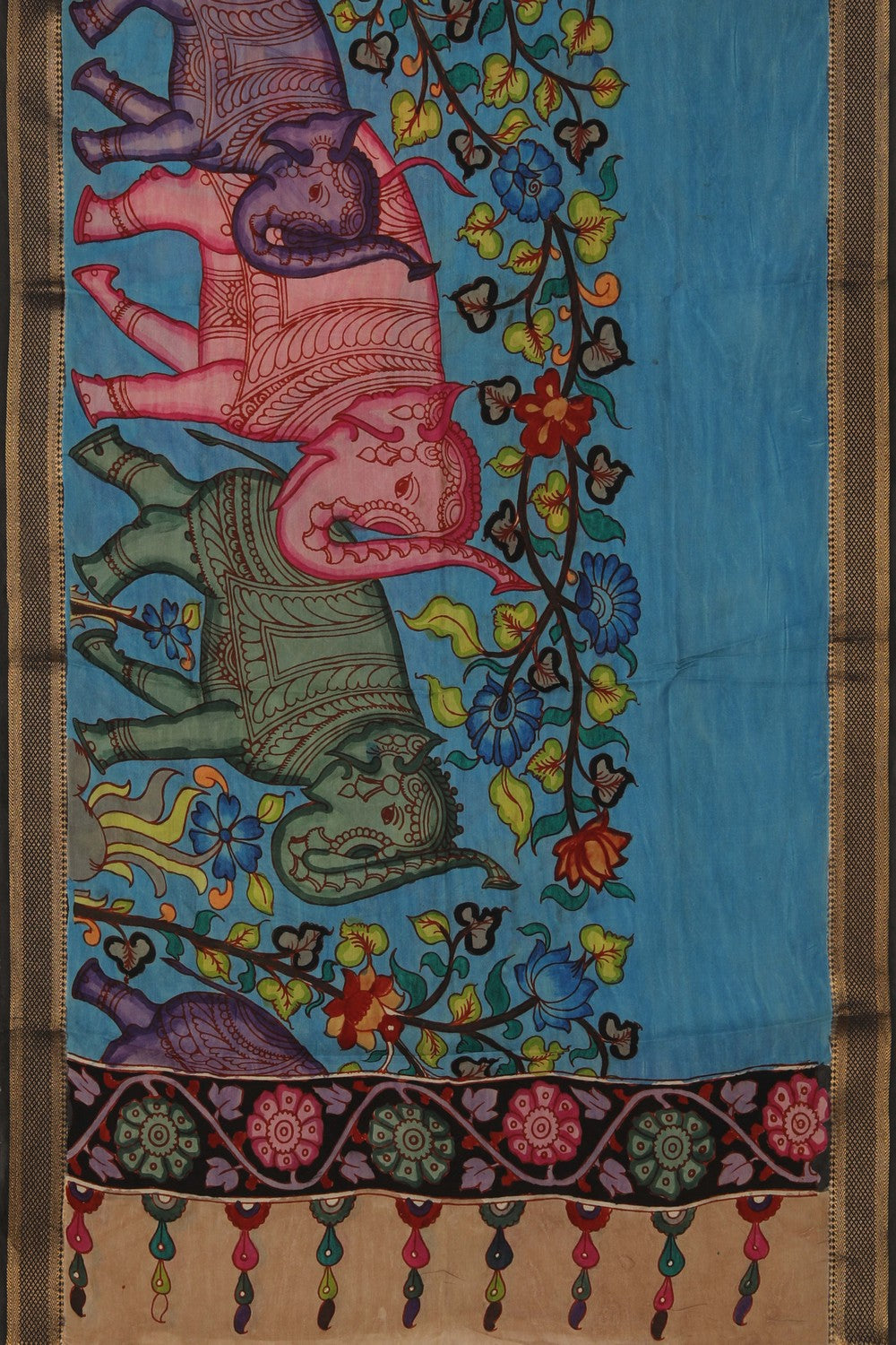 Image of Kalamkari Hand-Painted Dupatta